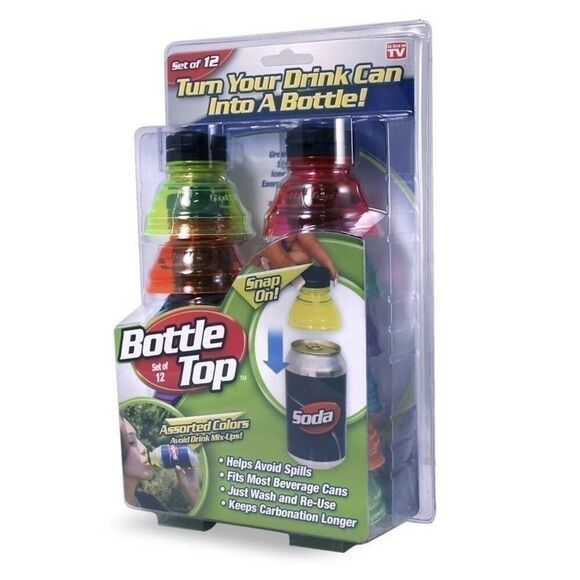 Bottle Tops For Cans As Seen on TV Set of 12 New - Picture 2 of 4